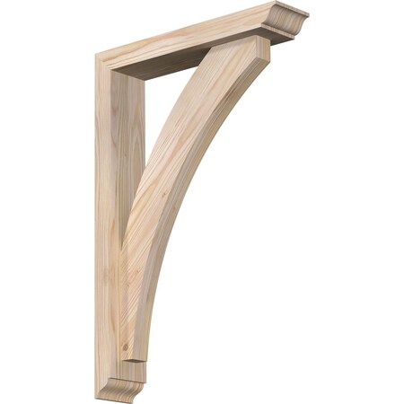 Ekena Millwork Thorton Traditional Smooth Bracket w/ Offset Brace, Douglas Fir, 3 1/2"W x 16"D x 24"H BKT0402X16X24THR01SDF
